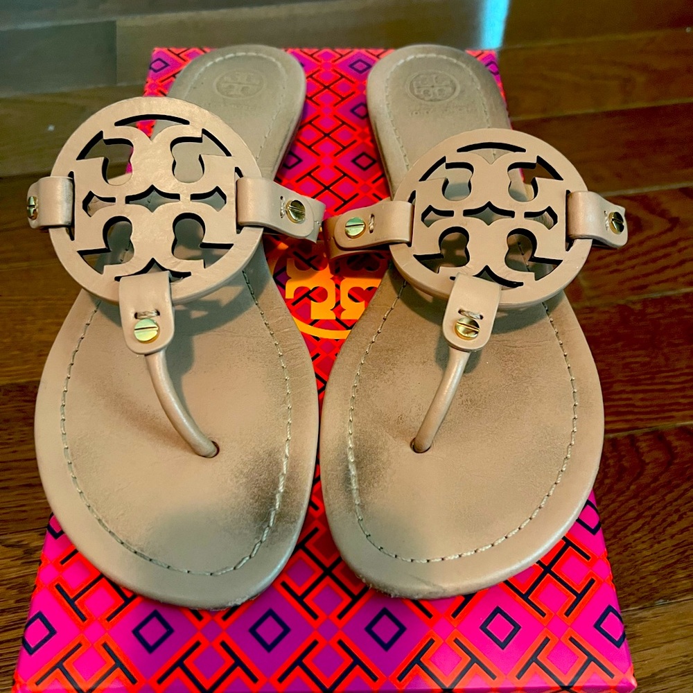 Tory Burch Miller Sandals Light Sand 9.5